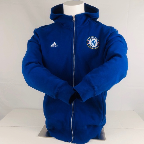 adidas Other - Adidas Blue Chelsea FC Athletic Hooded Sweatshirt
